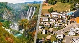 POBJEGNITE U PRIRODU u Camping Plitvice uz 1 ili 2 noćenja za 2 ili 4 osobe u PREMIUM kućici s DORUČKOM, e-biciklima i kupanjem u VANJSKOM BAZENU. Idealno PROLJETNO osvježenje!