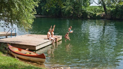 Camping Bela krajina - Obiteljski odmor uz Kupu, Podzemelj, Gradac, Slovenija - 340 EUR - 3x noćenje u mobilnoj kućici za 3 osobe, Neograničeno korištenje Kolpacabana fun parka