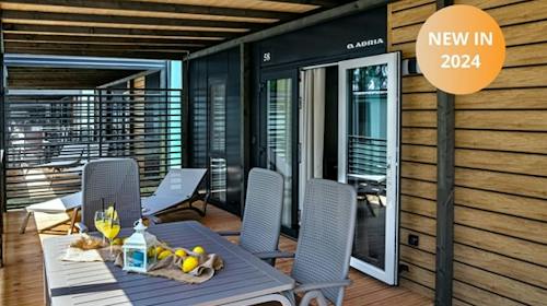 Kamp Almissa - Odmor u Dalmaciji - Mobilna kućica Adria Superior - Posebna akcija, Omiš, Hrvatska - 92 EUR - 2x noćenje u mobilnoj kućici Adria Superior 4+1 (C2 zona, zadnji red) za do 5 osoba (4 odrasle osobe i 1 dijete do 11,99 godina), Korištenje posteljine i ručnika