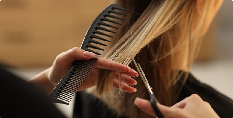 Frizerski salon LEVEL UP - šišanje i fen frizura + GRATIS Keune Care linija za dubinski tretman kose