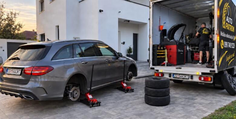 Zamjena i balansiranje guma na VAŠOJ adresi za kombi i osobna vozila za 79 € umjesto 100 €! Bez odlaska vulkanizeru i čekanja u redu!